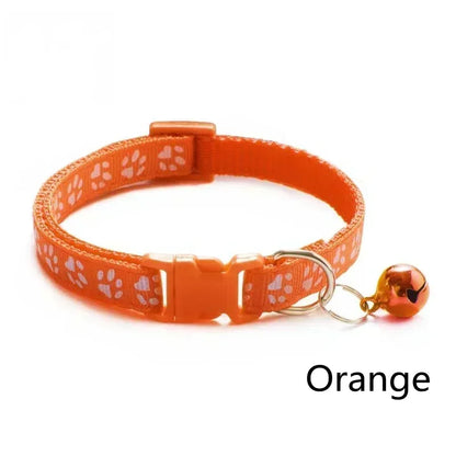 Adjustable Dog & Cat Collar with Bell – Personalized Pet Neck Ring