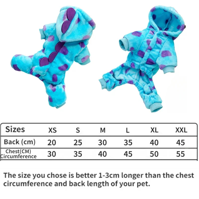 Pet Dinosaur Costume – Warm Winter Outfit