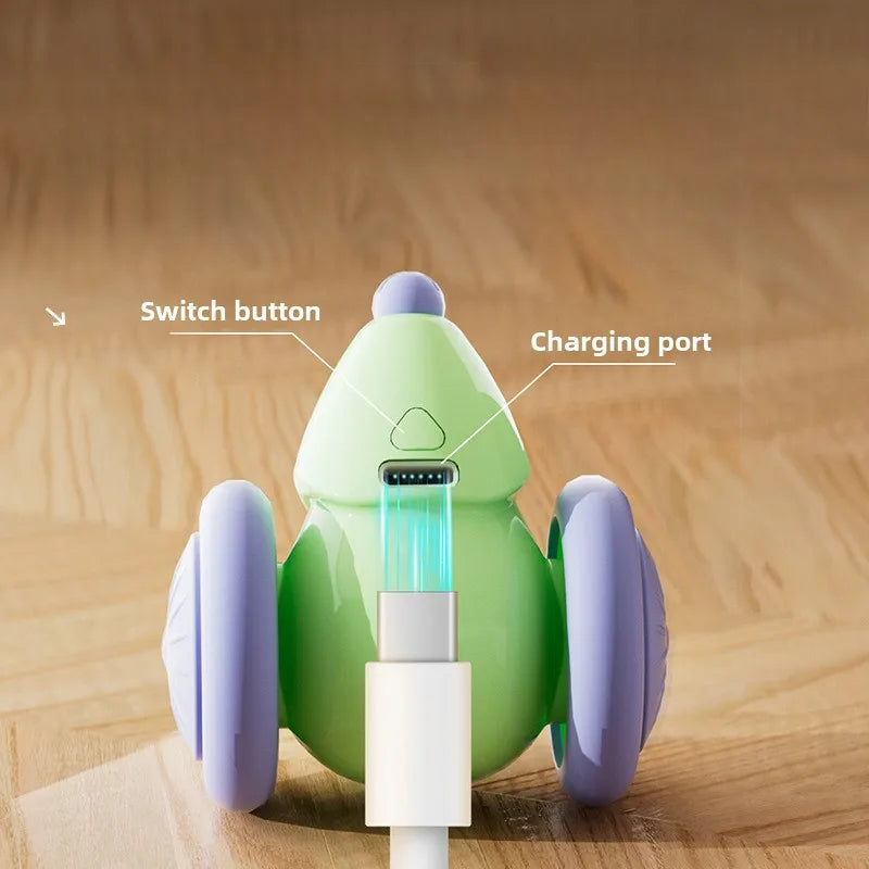 Rechargeable Electric Cat Mouse Toy – Smart Interactive Obstacle-Avoiding Car Shaped Teaser for Kittens