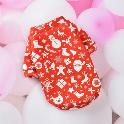 Winter Dog Sweater – Soft Cartoon Print Warm Pet Vest