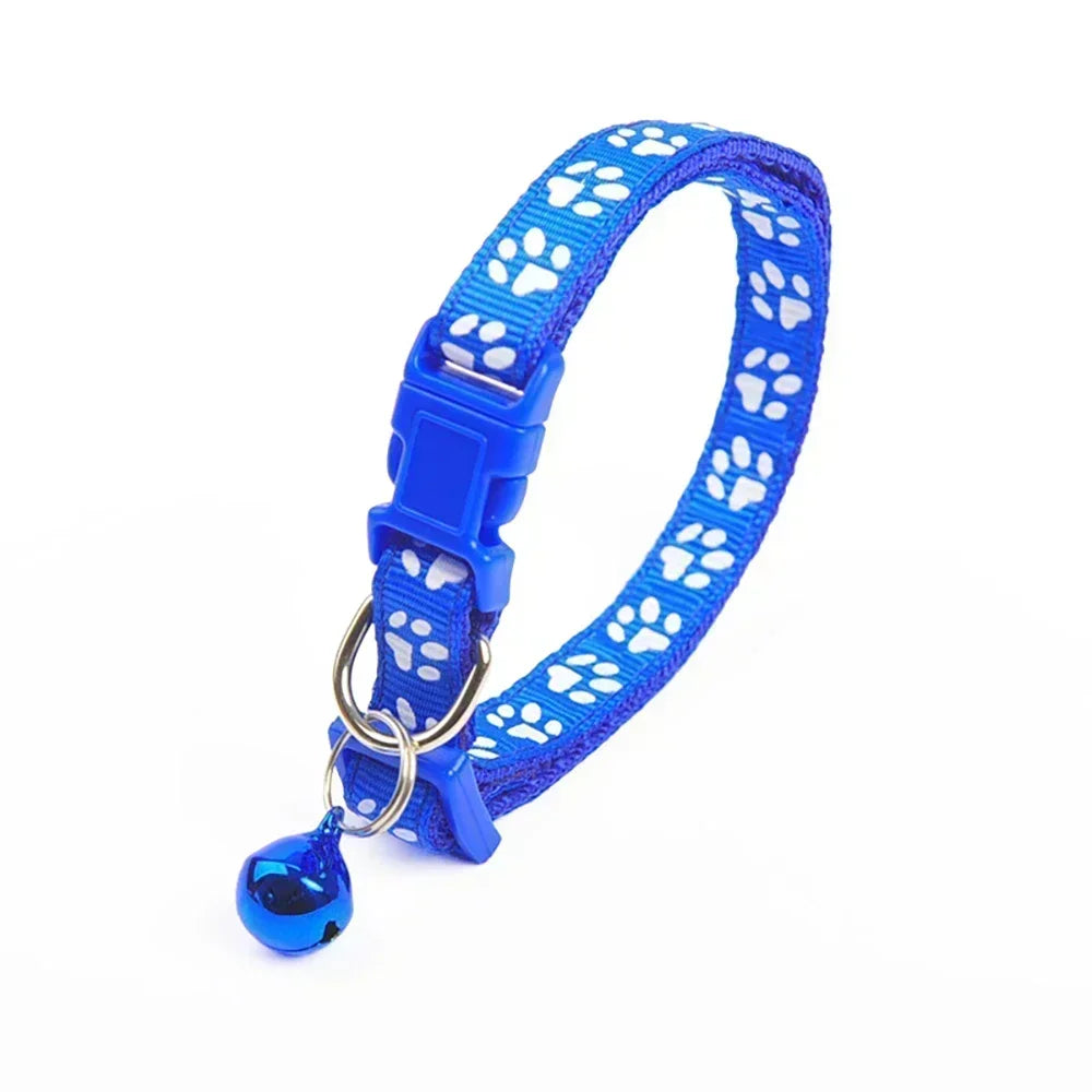 Adjustable Dog & Cat Collar with Bell – Personalized Pet Neck Ring