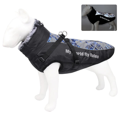 Waterproof Winter Dog Coat – Warm Jacket with Harness