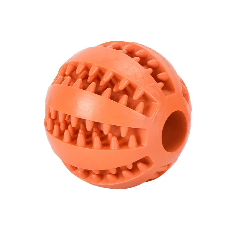 Interactive Pet Chew Ball – Durable Rubber Treat Toy for Dogs & Cats | Teeth Cleaning & Food Dispenser