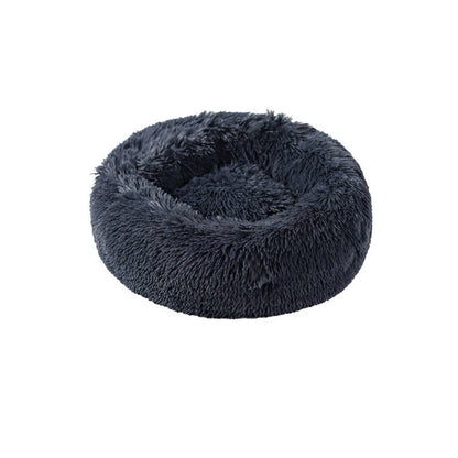 Round Plush Cat & Dog Bed – Warm Winter Nest, Detachable & Washable, Cozy Fluffy Cushion