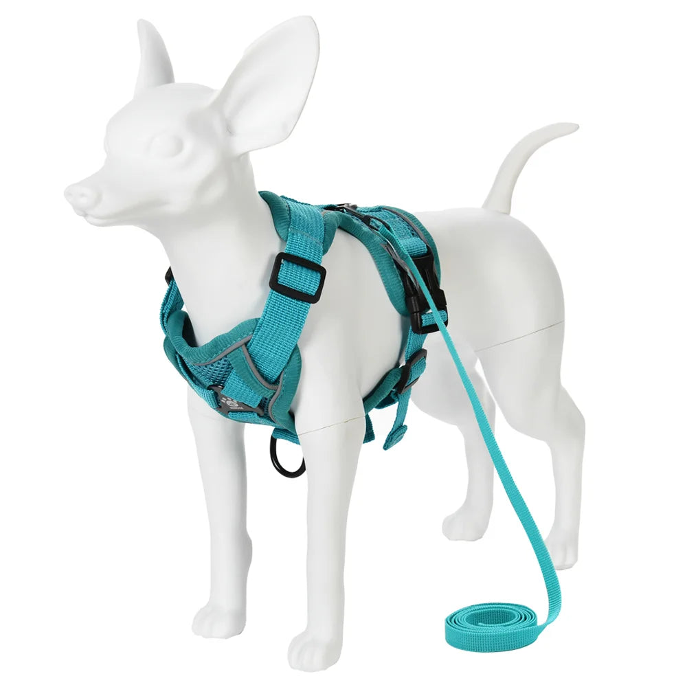 Breathable Dog Harness & Leash Set – No-Pull, Reflective