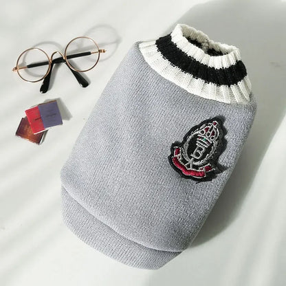 Fashionable dog sweater winter clothing
