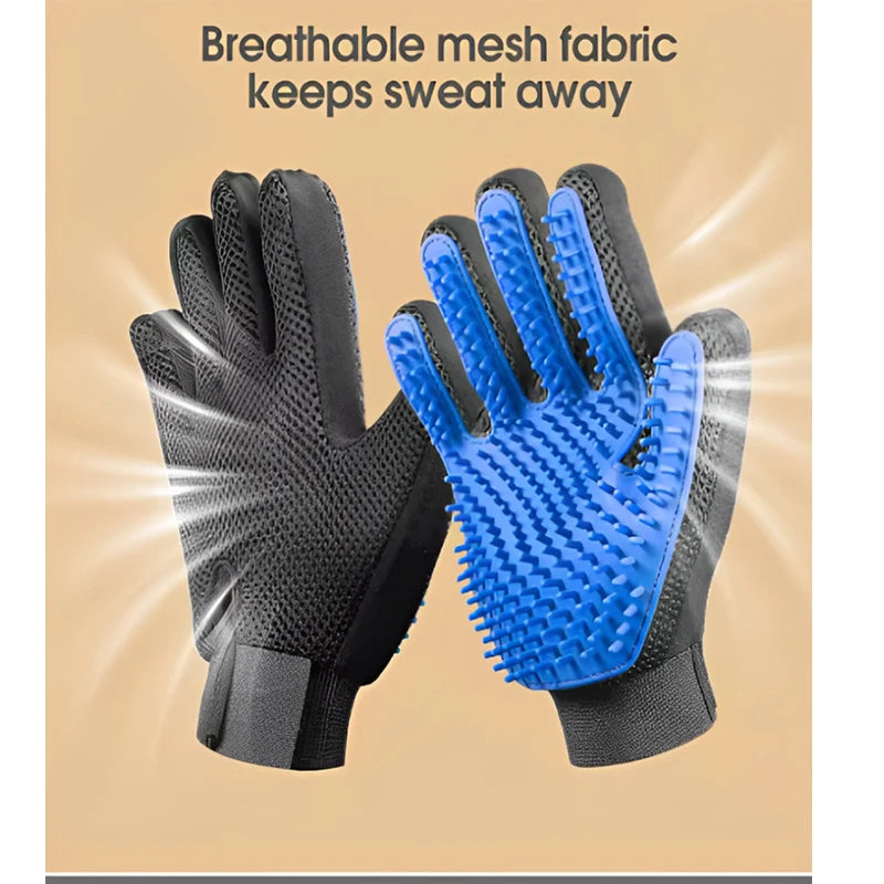 Pet Grooming Glove – Deshedding & Massage Glove for Cats & Dogs – Left or Right Hand