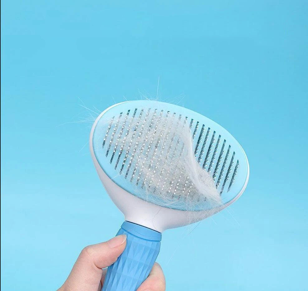 Self-Cleaning Pet Grooming Brush – Stainless Steel Comb for Dogs & Cats