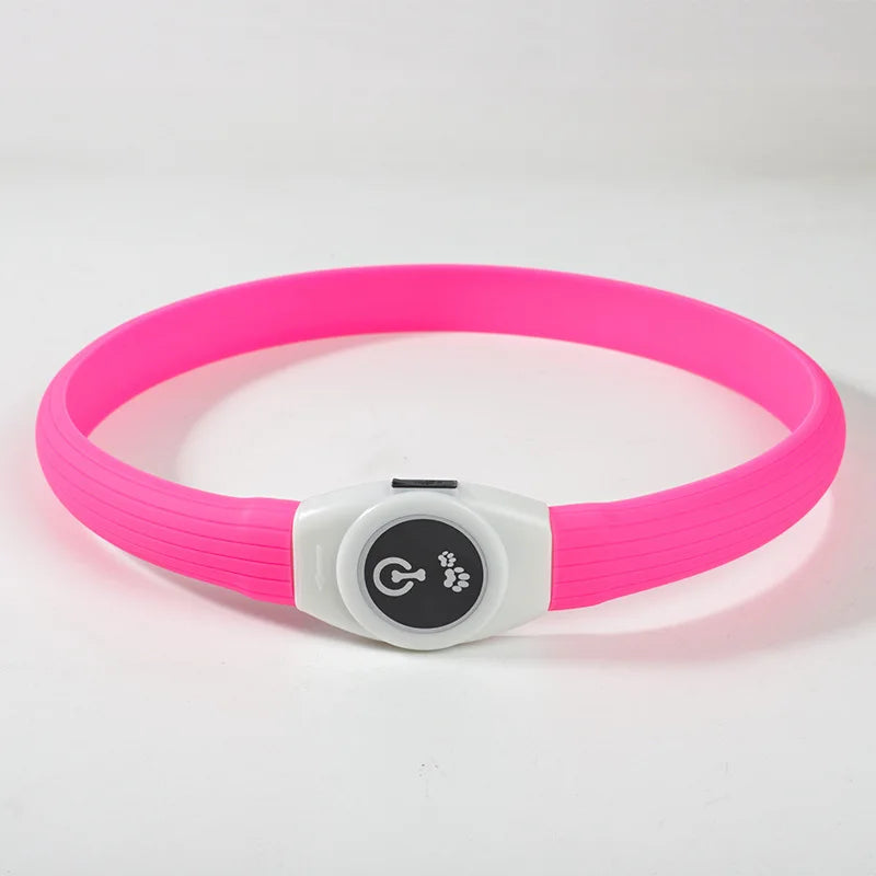 LED Dog Collar – Rechargeable Waterproof Light-Up
