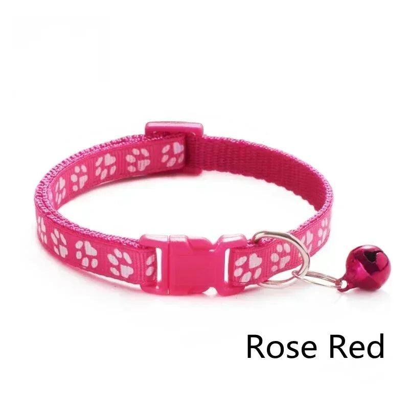 Adjustable Dog & Cat Collar with Bell – Personalized Pet Neck Ring