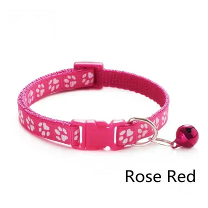 Adjustable Dog & Cat Collar with Bell – Personalized Pet Neck Ring