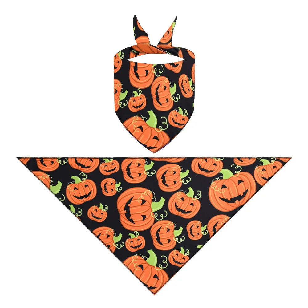 Halloween Dog Bandana – Ghost Festival Bib for Dogs & Cats