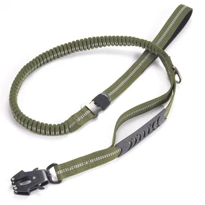 Shock Absorbing Dog Leash – Reflective with Car Seatbelt