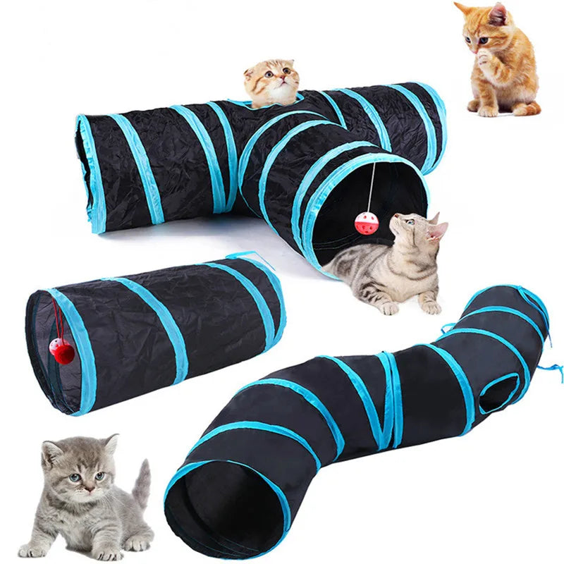 foldable cat tunnel interactive play toy