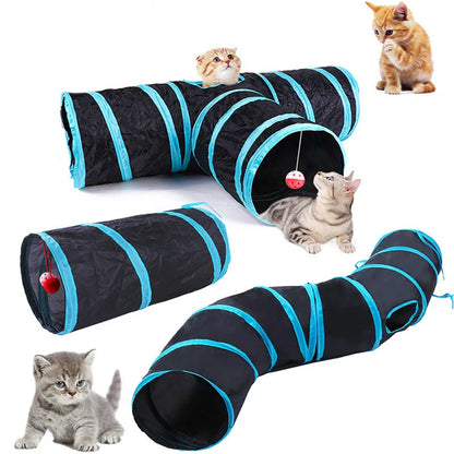 foldable cat tunnel interactive play toy