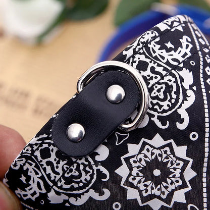 Stylish pet collar with bandana for dogs and cats