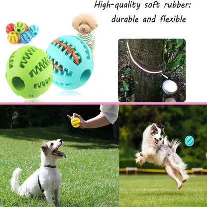 Interactive Pet Chew Ball – Durable Rubber Treat Toy for Dogs & Cats | Teeth Cleaning & Food Dispenser