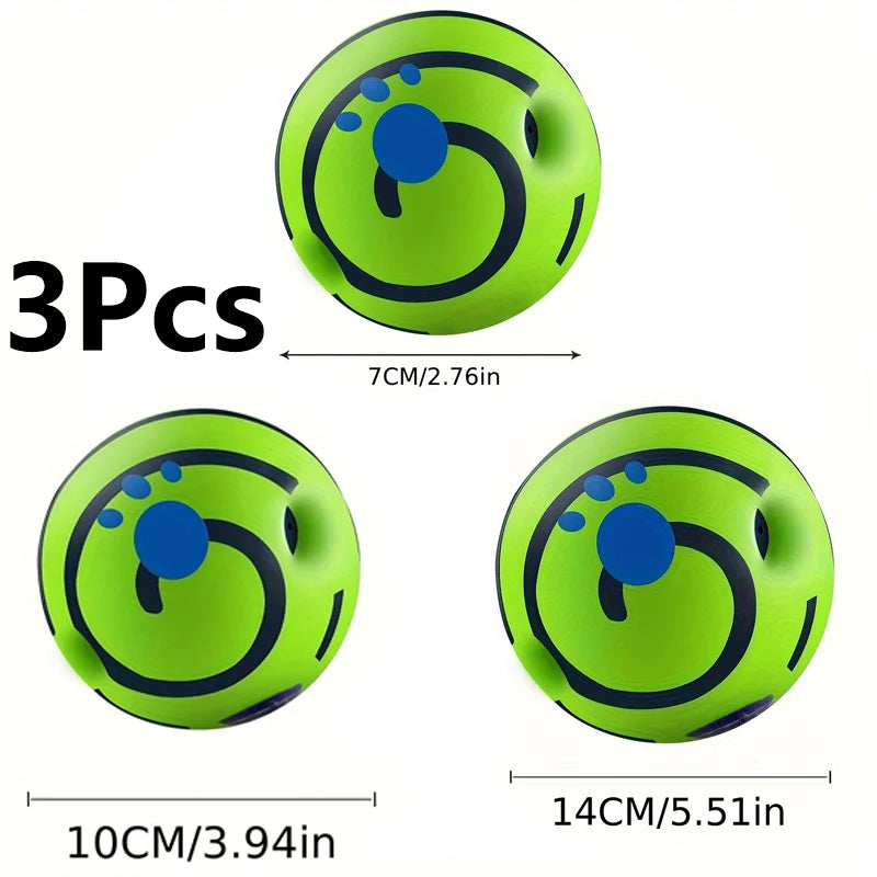 Giggle Wobble Ball Dog Toy – Durable Interactive Chew Ball with Funny Sounds
