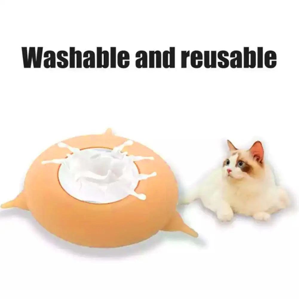 Reusable silicone pet milk feeder in multiple colors
