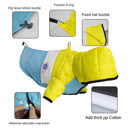 Winter Dog Jacket – Waterproof Cotton Coat for Small Dogs | Warm Pet Outfit for Chihuahua, Bulldog, Poodle, Maltese