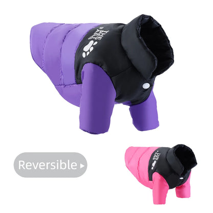 Winter Reversible Dog Jacket – Warm Waterproof Clothes