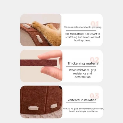 Durable felt material cat bed in bathtub shape