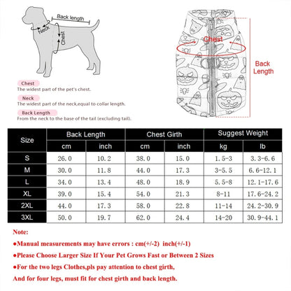 Halloween Dog Costume – Waterproof Warm Jacket for Pets