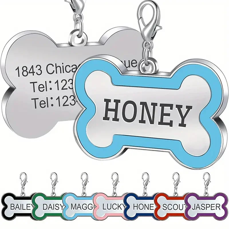 Custom Pet ID Tag – Engraved Metal Dog Name Tag