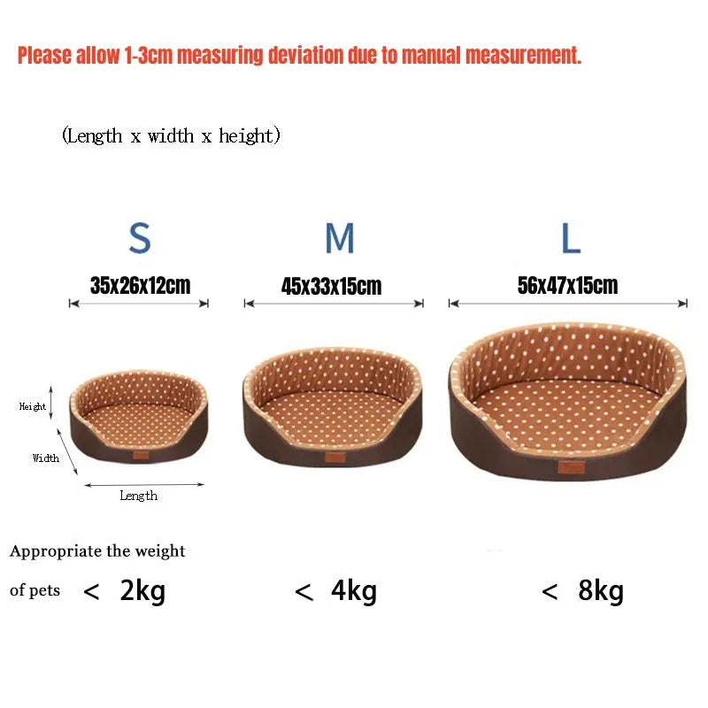 Round cushioned dog bed – product display