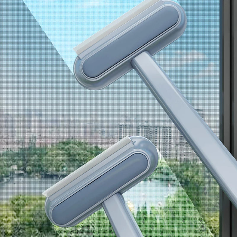 Blue multifunctional brush for pet hair and dust