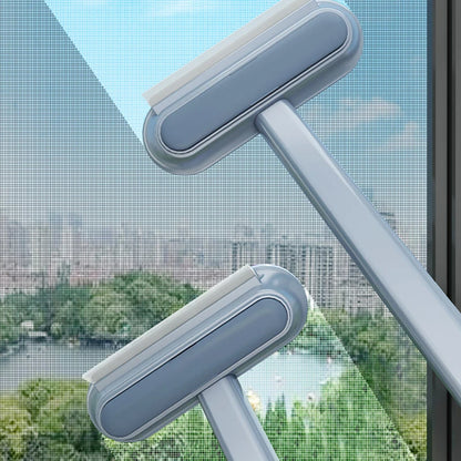 Blue multifunctional brush for pet hair and dust