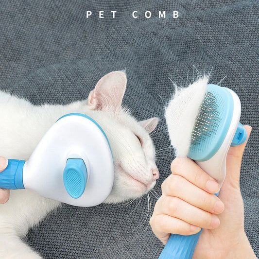 Self-Cleaning Pet Grooming Brush – Stainless Steel Comb for Dogs & Cats