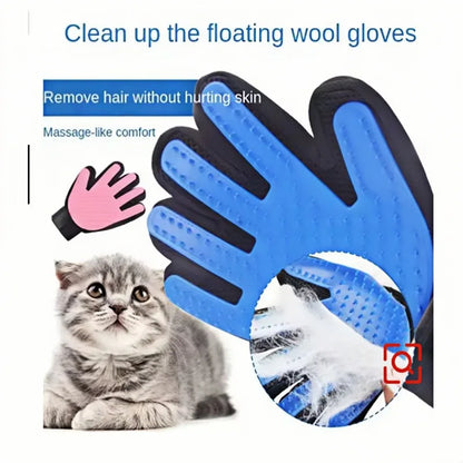 Pet Grooming Glove – Deshedding & Massage Glove for Cats & Dogs – Left or Right Hand