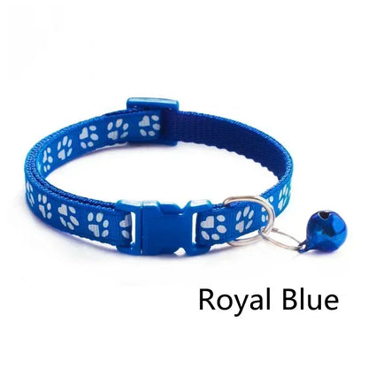 Adjustable Dog & Cat Collar with Bell – Personalized Pet Neck Ring