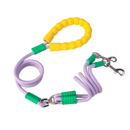 anti-tangle dog walking leash with grip