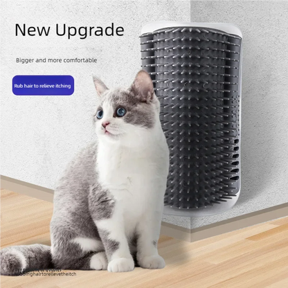 Cat Self Groomer Brush – Wall Corner Massage Scratcher with Catnip