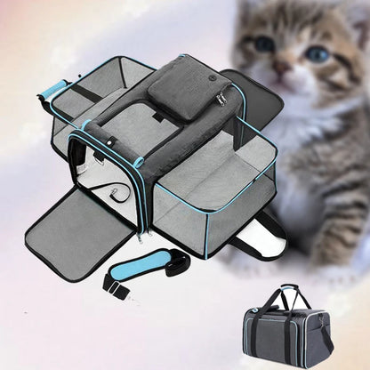Foldable Cat Carrier – Expandable Travel Tote Bag