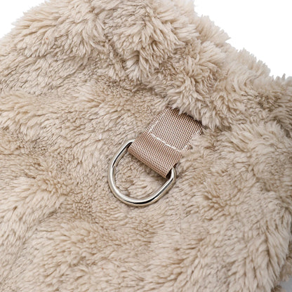 Beige soft fleece jumpsuit for dogs and cats