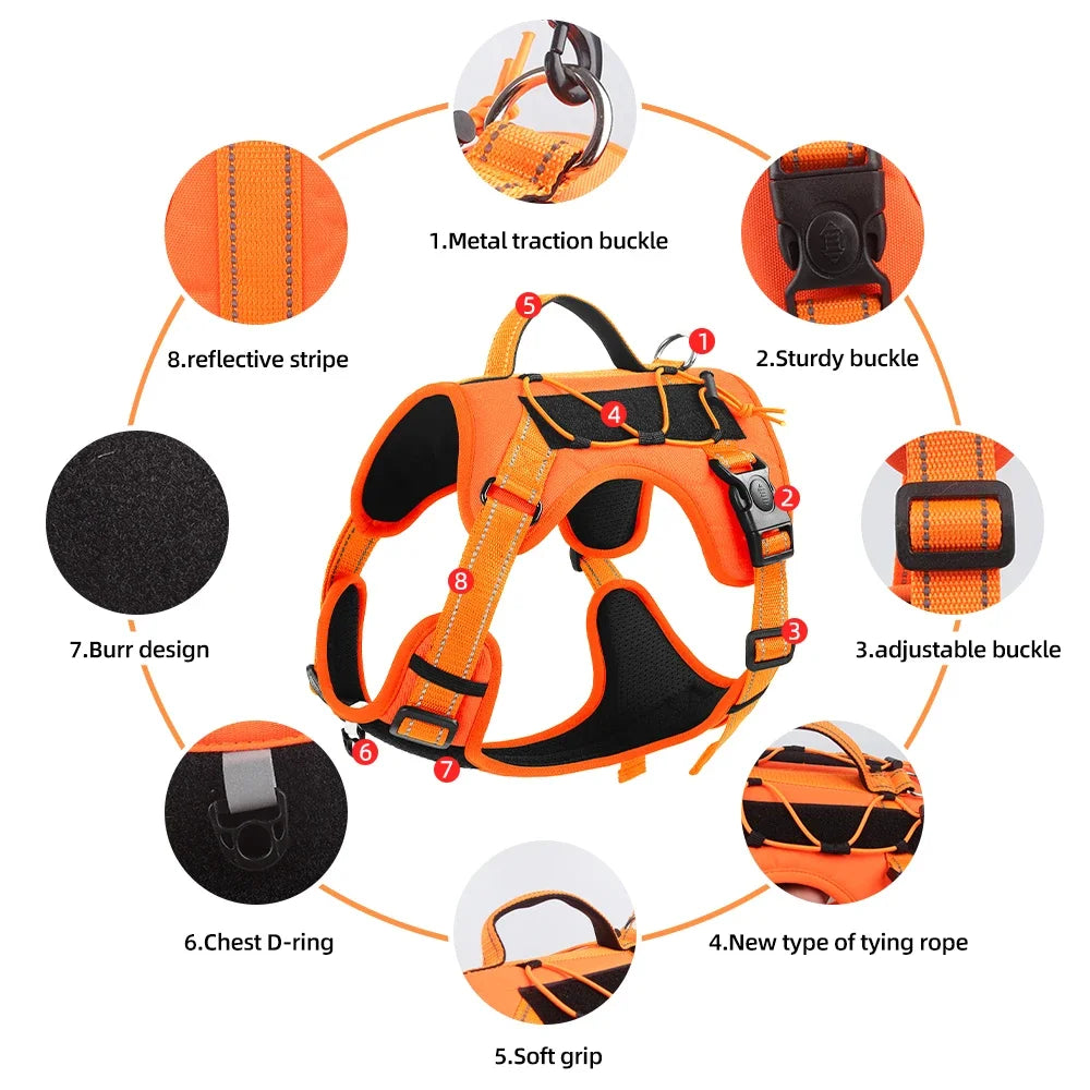 No-pull dog harness with secure fit
