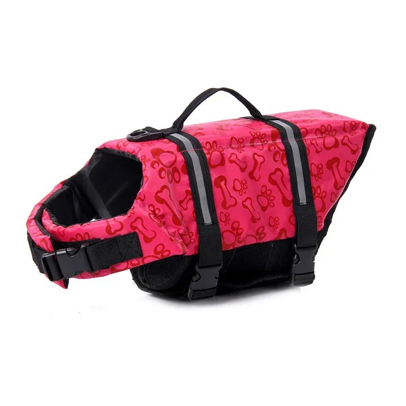 Dog Life Jacket with Reflective Strips – Adjustable Waterproof Pet Swim Vest for Small to Large Dogs