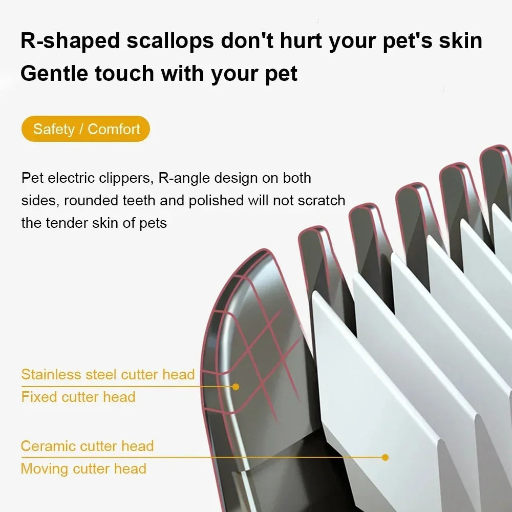 Professional dog grooming clipper with accessories