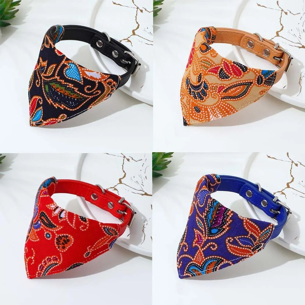 Red dog bandana collar for pets
