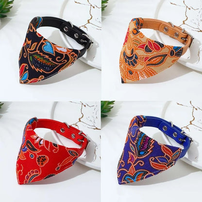 Red dog bandana collar for pets
