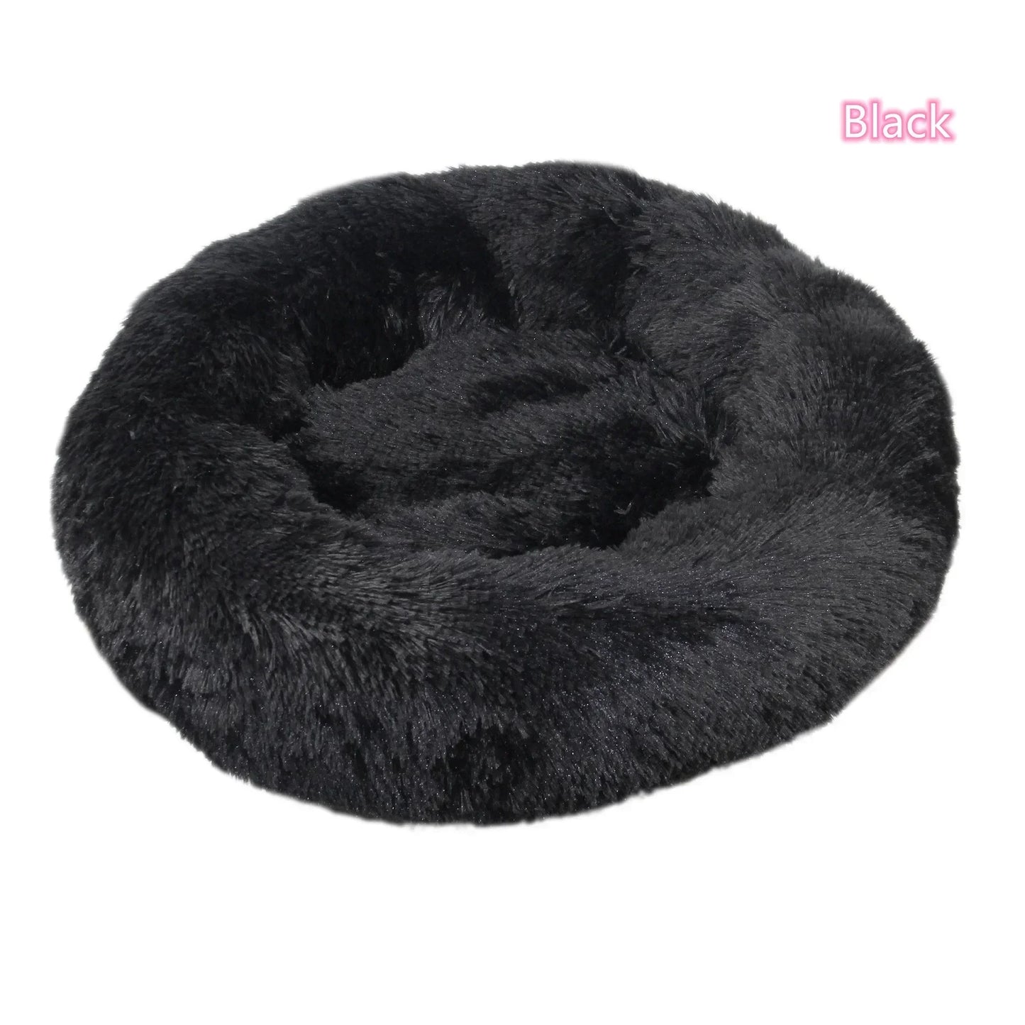 Long Plush Donut Pet Bed – Calming Cat & Dog Nest