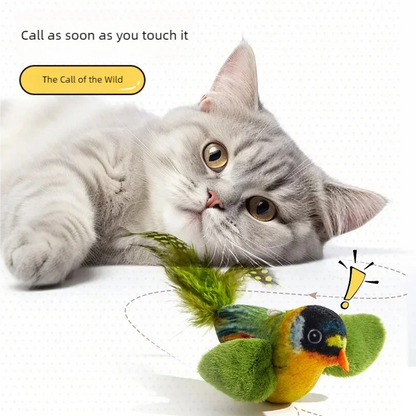 Plush Bird Cat Toy – Interactive Sounding Bird Toy for Cats (Durable & Fun)