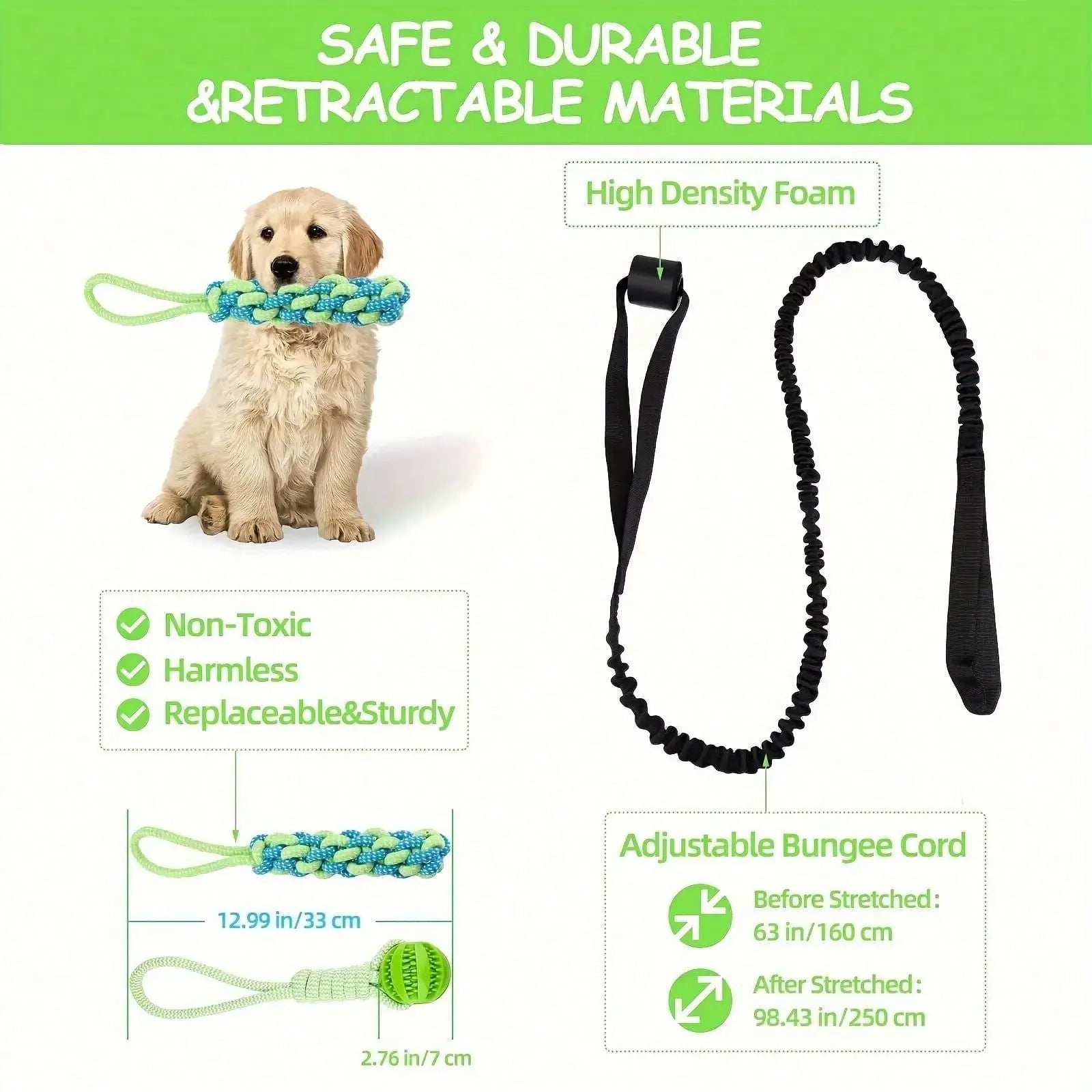 dog exercise rope toy pack for large and small dogs