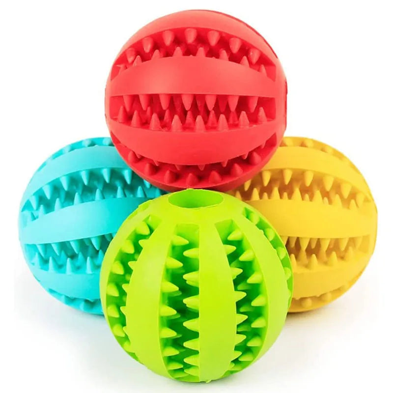 Interactive Pet Chew Ball – Durable Rubber Treat Toy for Dogs & Cats | Teeth Cleaning & Food Dispenser