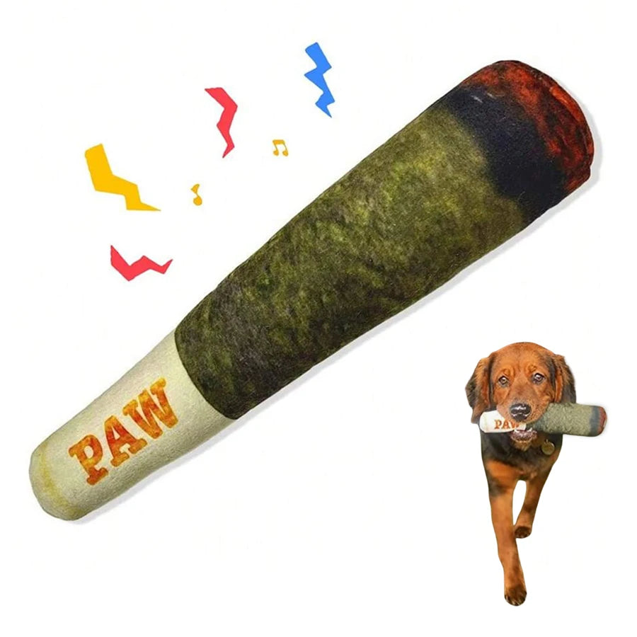 funny dog toy plush cigar squeaky