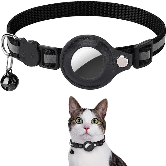 cat collar with airtag holder reflective breakaway