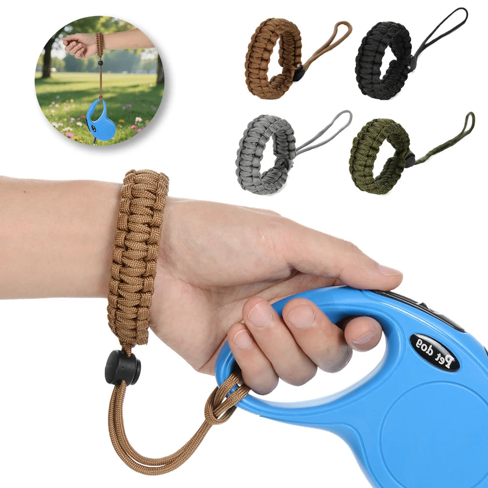 Hands-free dog leash wrist strap adjustable
